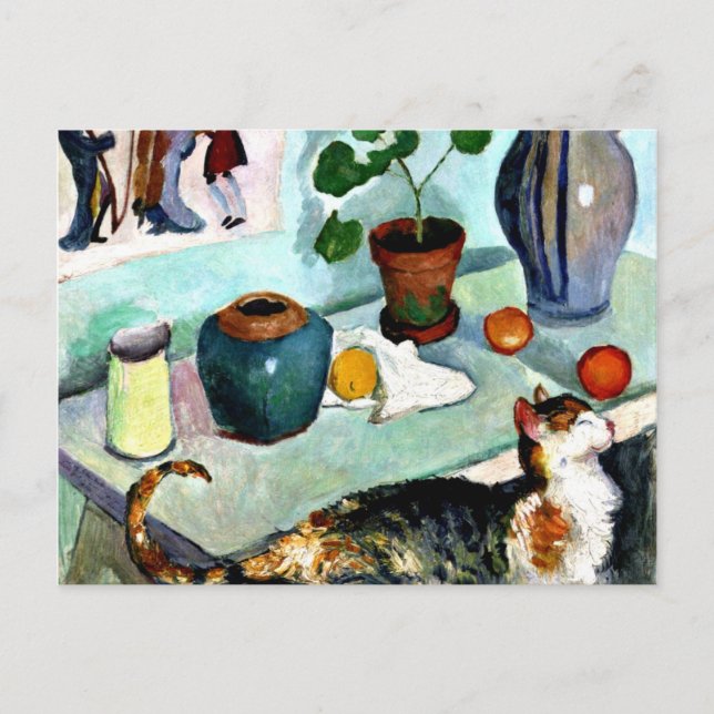 Franz Marc - Fortsättningslivstid med Cat Vykort (Framsida)