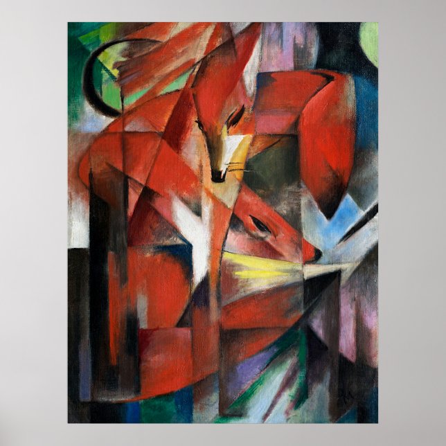 Franz Marc | Foxer (1913) Poster (Framsidan)