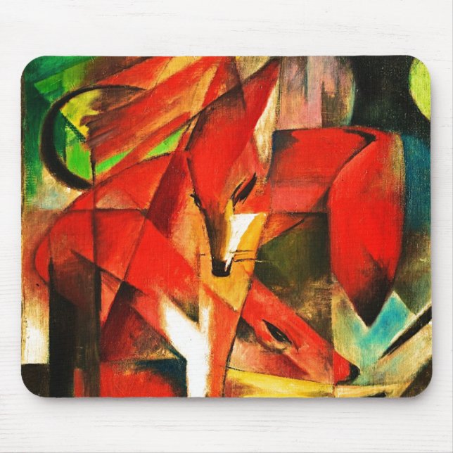 Franz Marc Foxes Red Fox Modern Art Painting Musmatta (Framsidan)