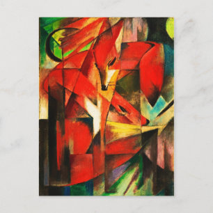Franz Marc Foxes Red Fox Modern Art Painting Vykort