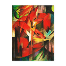 Franz Marc Foxes Red Fox Modern Art Painting