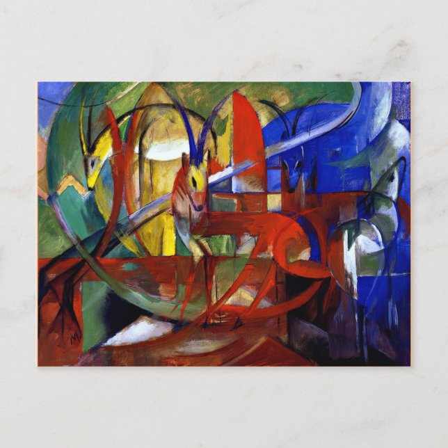 Franz Marc - Gazelles Vykort (Framsida)