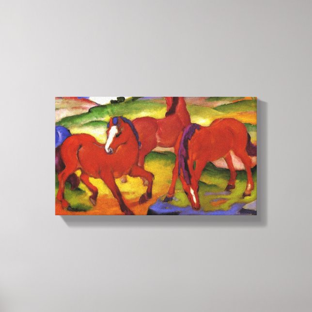 Franz Marc Grazing Horses Canvastryck (Framsida)