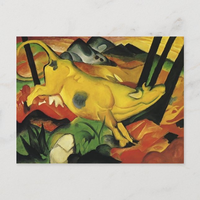 Franz Marc- Gulten Cow Vykort (Framsida)