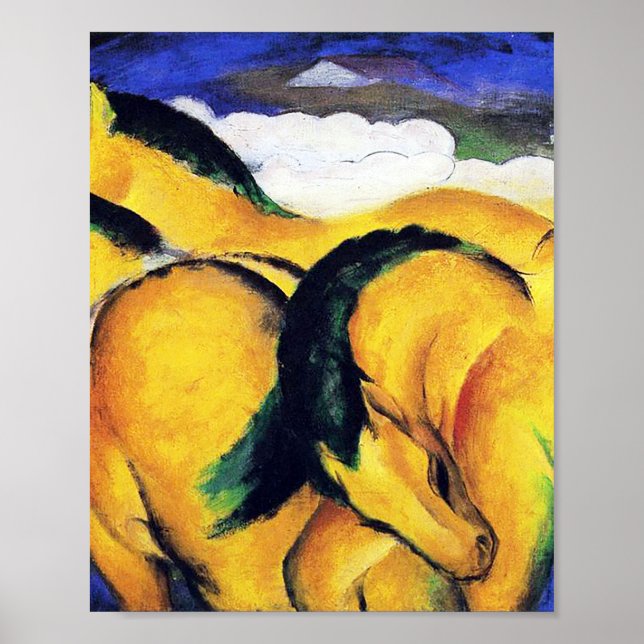Franz Marc har gjort en liten gult Poster (Framsidan)