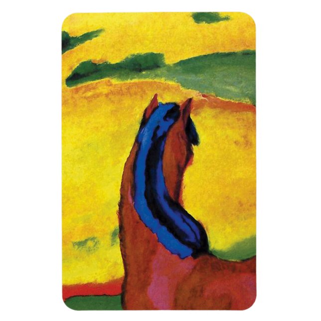 Franz Marc - Häst i ett landskapsmåleri Magnet (Vertikal)