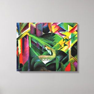Franz Marc - Hjort i klosterträdgården Canvastryck