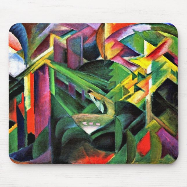 Franz Marc - Hjort i klosterträdgården Musmatta (Framsidan)