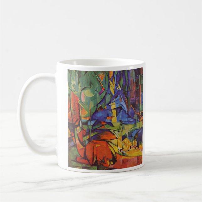 Franz Marc - hjort i skog Kaffemugg (Vänster)