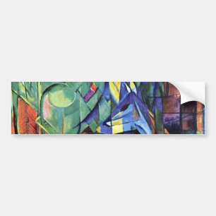 Franz Marc - hjort i skogen (II) Bildekal