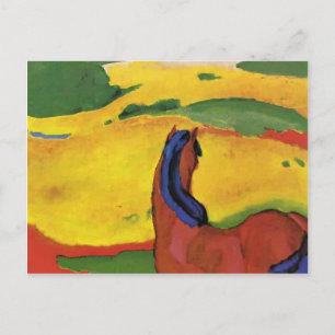 Franz Marc-Horse i ett landskap Vykort