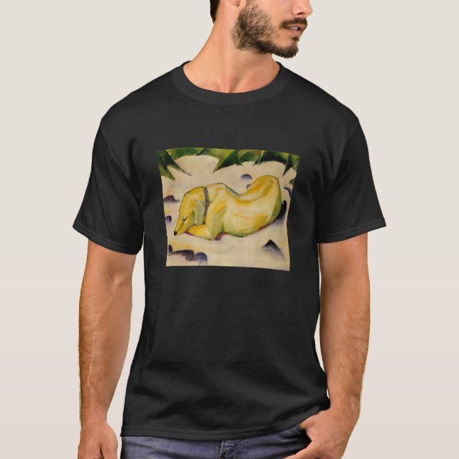 Franz Marc Hund i Snö T Shirt (Framsida)