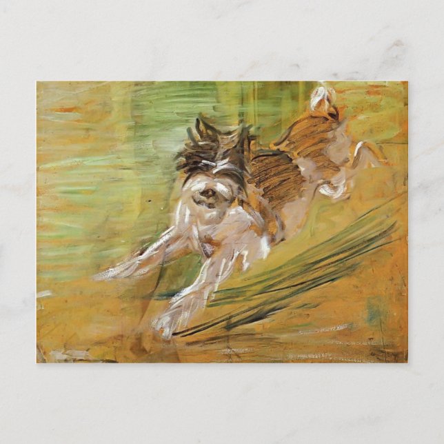 Franz Marc: Jumping Hund Schlick Vykort (Framsida)