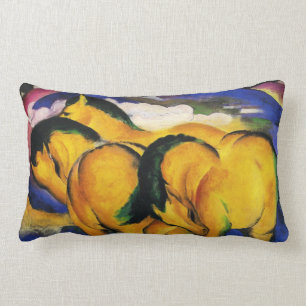 Franz Marc kudder lite gula hästar Lumbarkudde
