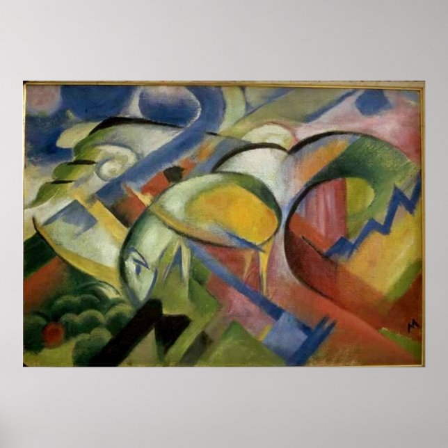 Franz Marc Lamb 1913-14 Sheep Ewe Baby djur Poster (Framsidan)