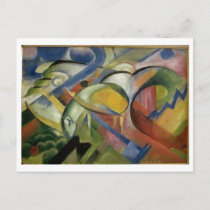 Franz Marc Lamb 1913-14 Sheep Ewe Baby djur Vykort