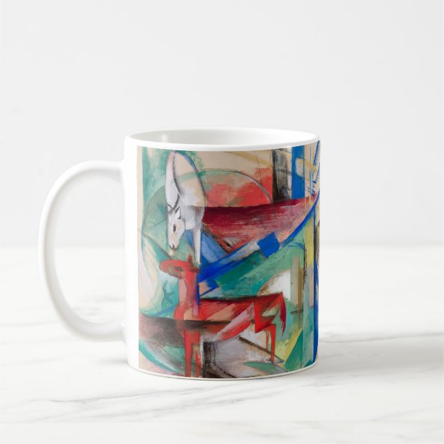 Franz Marc Ligcape med animals Berömd Painting Kaffemugg (Vänster)