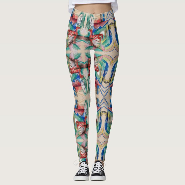 Franz Marc Ligcape med animals Berömd Painting Leggings (Framsida)