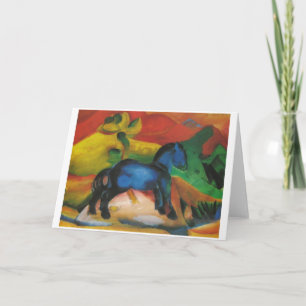Franz Marc - lite olje- kanfas för blåtthäst 1912 Kort