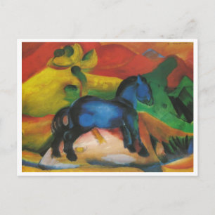 Franz Marc - Little Blue Horse 1912 Oil Canvas Vykort
