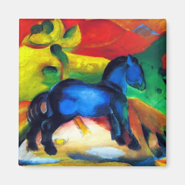 Franz Marc Little Blue Pony Magnet (Framsidan)