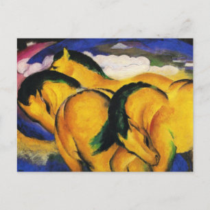 Franz Marc Little Gult Horses Postcard Vykort