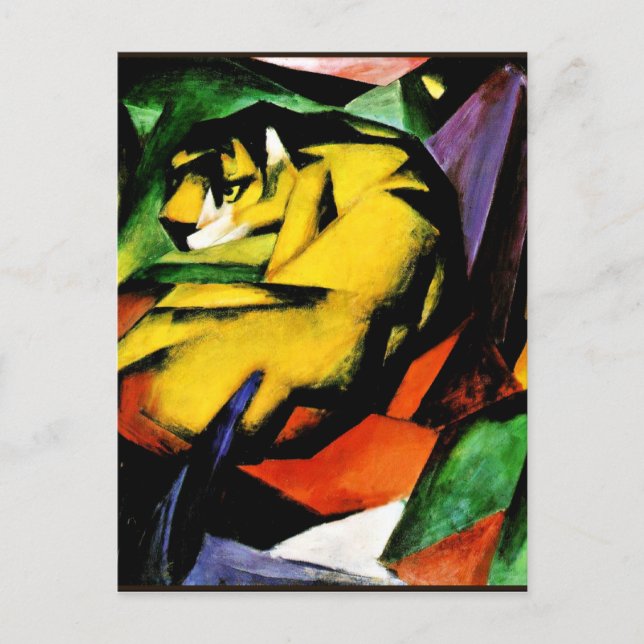 Franz Marc-målare, Tiger Vykort (Framsida)