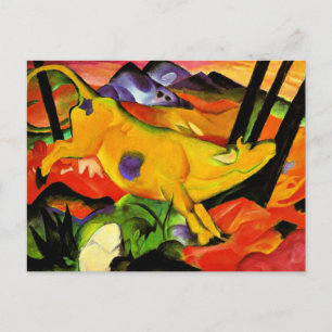Franz Marc-målning, Gulten Cow Vykort