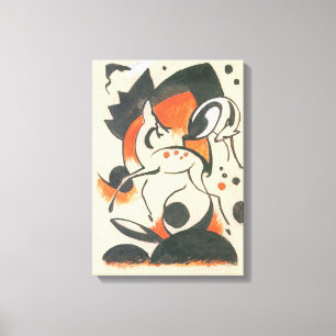 Franz Marc Marc:s sammansättning med två Hjortar Canvastryck