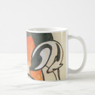 Franz Marc Marc:s sammansättning med två Hjortar Kaffemugg