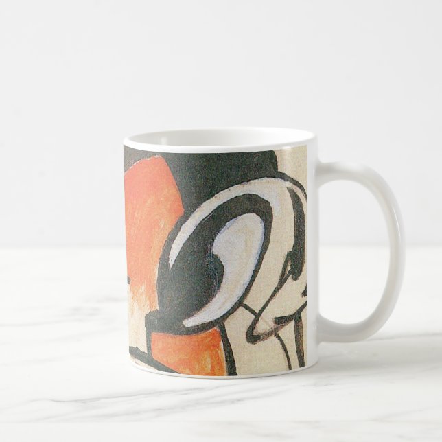 Franz Marc Marc:s sammansättning med två Hjortar Kaffemugg (Höger)