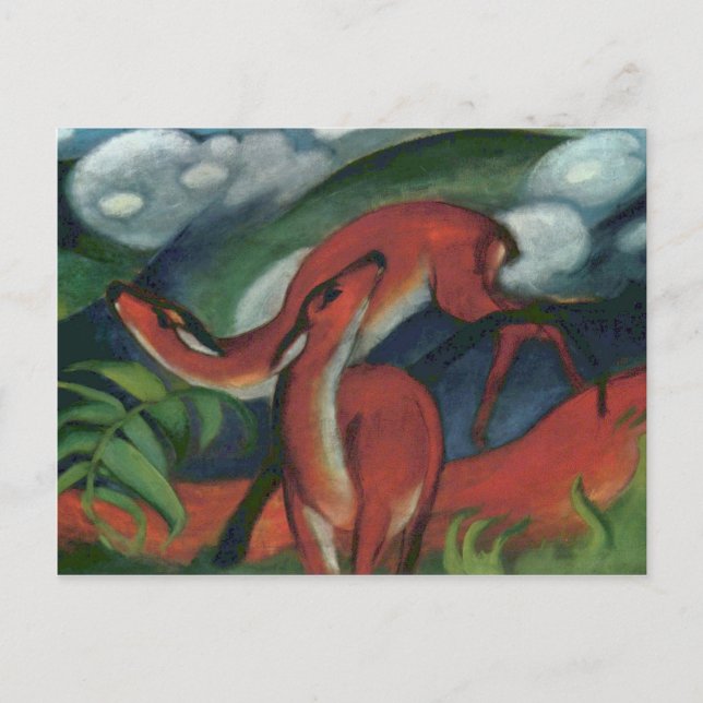 Franz Marc - Red Hjort II Vykort (Framsida)