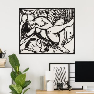 Franz Marc S mästerverk Sleeping Shepherdes Art Poster