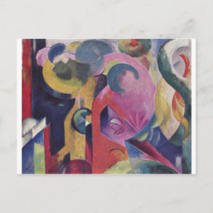 Franz Marc - Sammansättning III 1914 Canvas Abstra Vykort