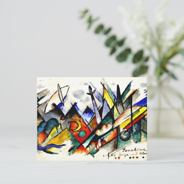 Franz Marc - Sonatin för violin och piano Vykort (Stående Fram)