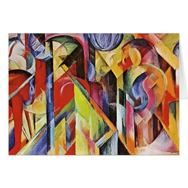 Franz Marc stall Hälsningskort (Framsidan Horizontal)