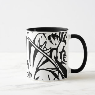 Franz Marc - Svart och vit tiger - Abstrakt konst Mugg