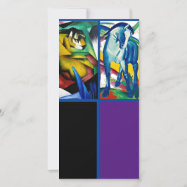 Franz Marc, The Blue Horse, Art Bookmark Card Kort