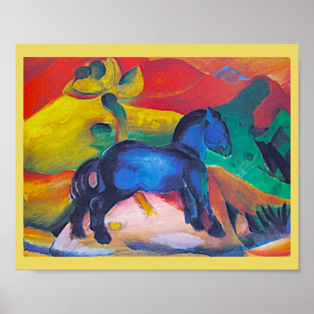 Franz Marc, The Blue Pony, Art Poster (Framsidan)