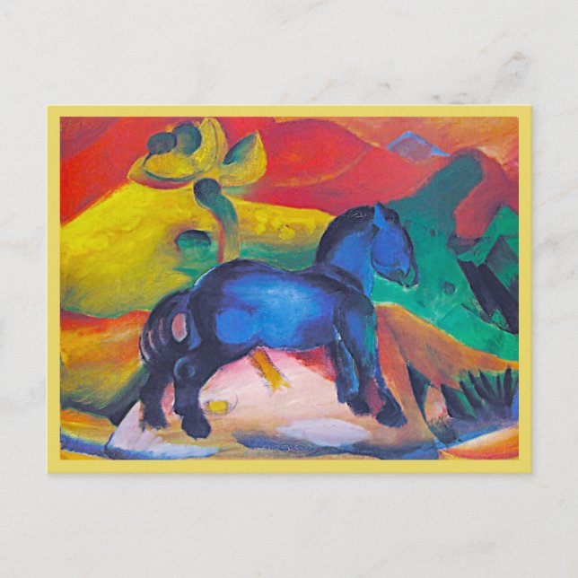 Franz Marc, The Blue Pony, Art Vykort (Framsida)