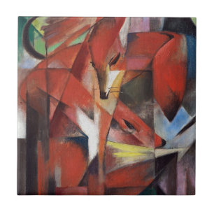 Franz Marc - The Foxes, 1913 Kakelplatta