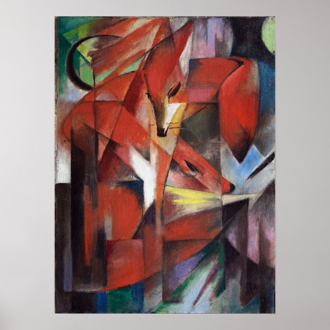 Franz Marc - The Foxes, 1913 Poster (Framsidan)