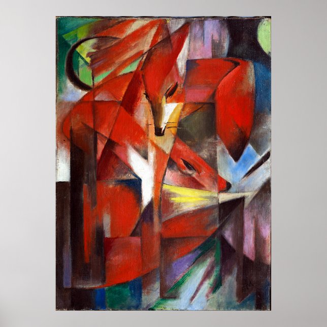 Franz Marc The Foxes Poster (Framsidan)