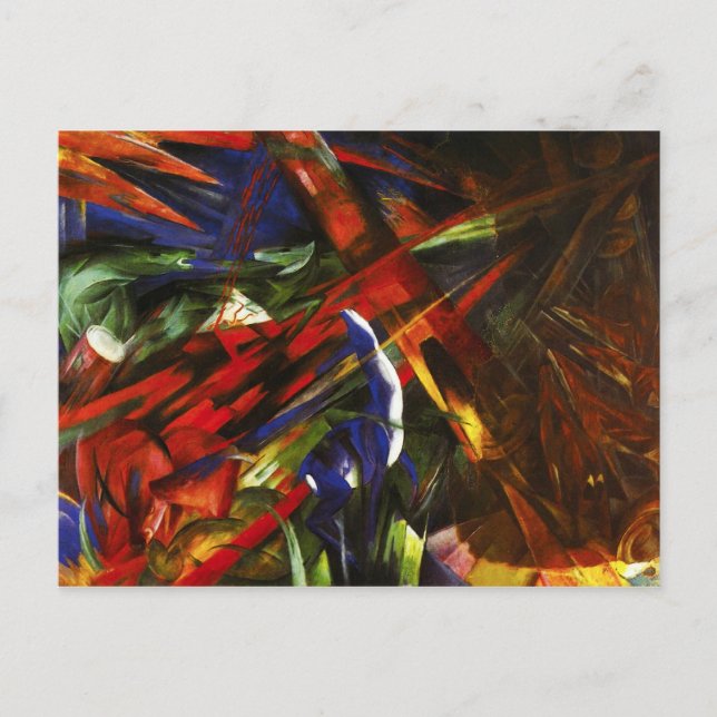 Franz Marc Tierschicksale Postcard Vykort (Framsida)