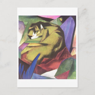 Franz Marc - Tiger 1912 Cat Jungle Canvas Gult Vykort