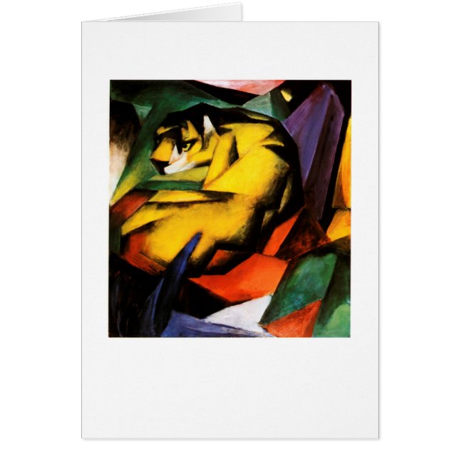 Franz Marc - Tiger (1912) Hälsningskort (Framsidan)