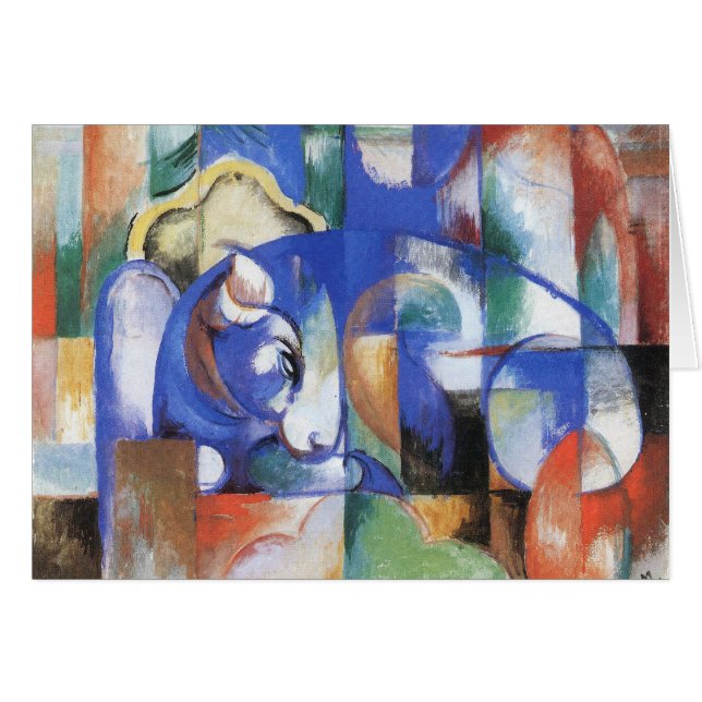 Franz Marc - tjur Hälsningskort (Framsidan Horizontal)
