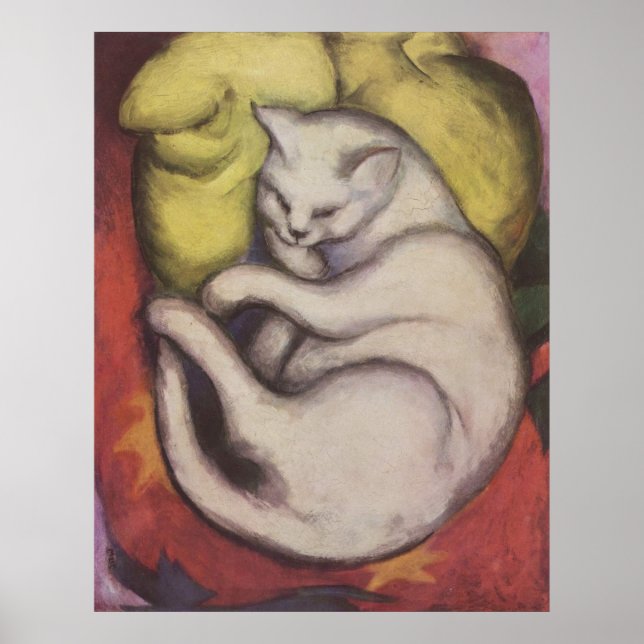 Franz Marc - Tomcat w/ Gult Cushion 1912 Cat Tom Poster (Framsidan)