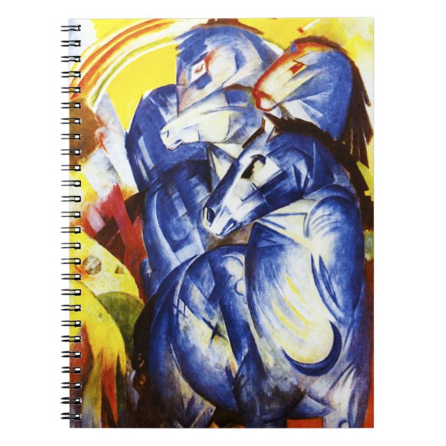 Franz Marc torn av blåtthästanteckningsboken Anteckningsbok (Framsidan)