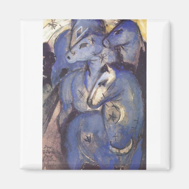 Franz Marc - Torn från Blue Horses 1913 Equestrian Magnet (Framsidan)
